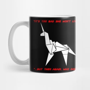 Blade Runner Unicorn "It's too bad..." Mug